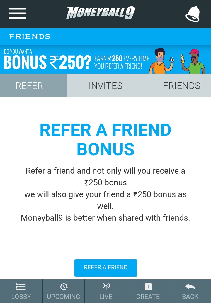 Moneyball9.com refer and earn .jpg image
