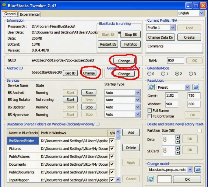 Bluestacks change id .jpg image