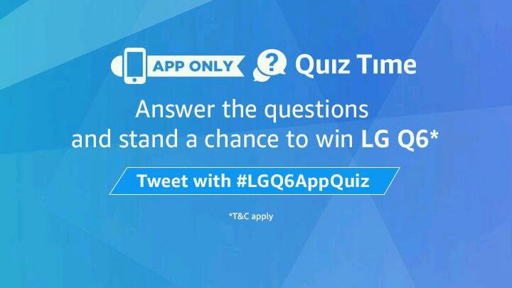 Amazon quiz win LG Q6