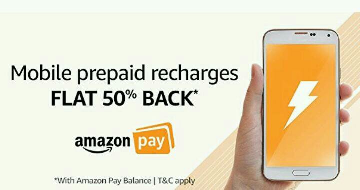 Amazon pay recharge Cashback offer