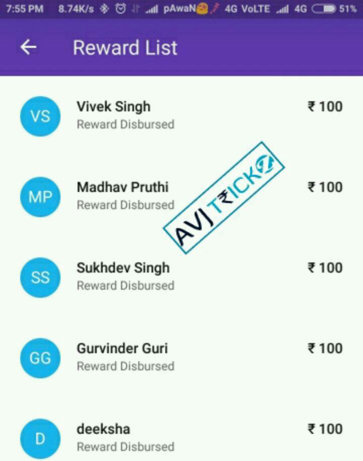 Phonepe refer and earn payment proof