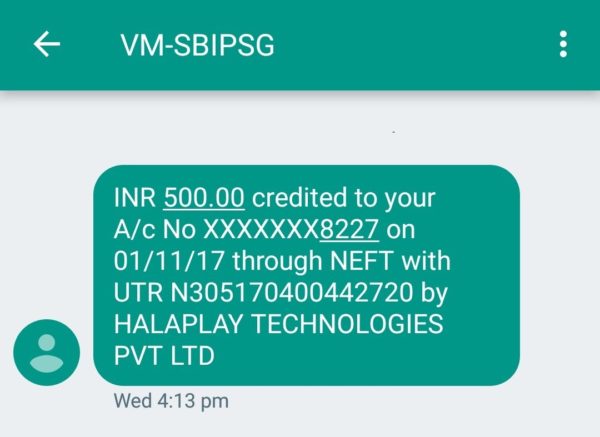 halaplay fantasy cricket refer and earn payment proof