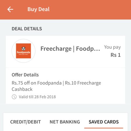 {*New Users*} Food Panda Combo Deal - Free 10 Rs Recharge From Freecharge