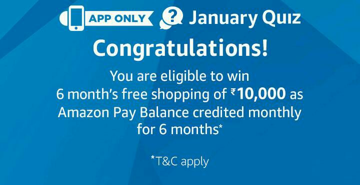 Amazon January Quiz answers