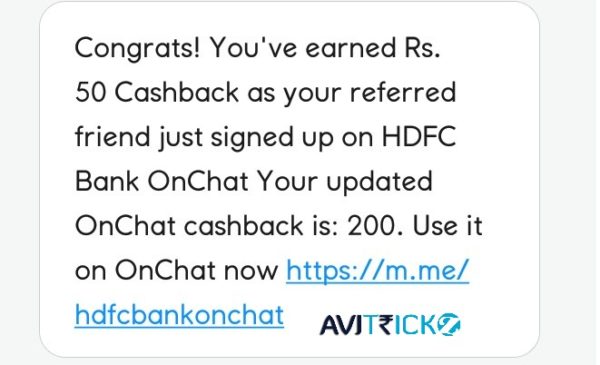 HDFC OnChat: Refer and Earn Rs.100 Free Recharge [*Unlimited Trick*]