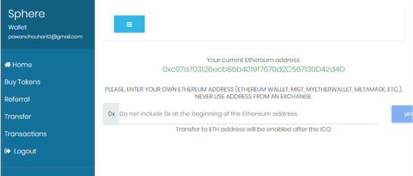 (New Cryptocurrency) Sphere- Get 2$(50 SAT) on signup + 2$ (50 SAT) per referral(Redeem as ETH)
