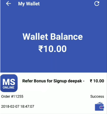 (Redeem Bank / Recharge) MS Online app Refer and Earn – Get Rs 10 Per Referral