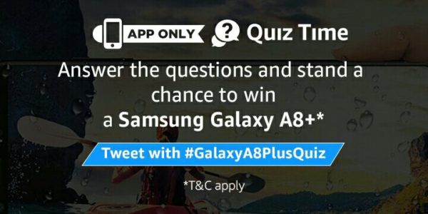 Amazon Galaxy A8+ Quiz Answers - Play and win free samsung smartphone