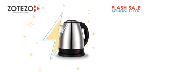 ZOTEZO Flash Sale : Buy Electric Kettle at Rs.1 Only (29th March @ 2PM)