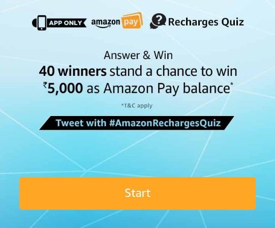 amazon recharge quiz answers