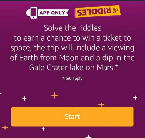 Amazon Riddle Quiz Answers - Participate and Win Free Trip to Space