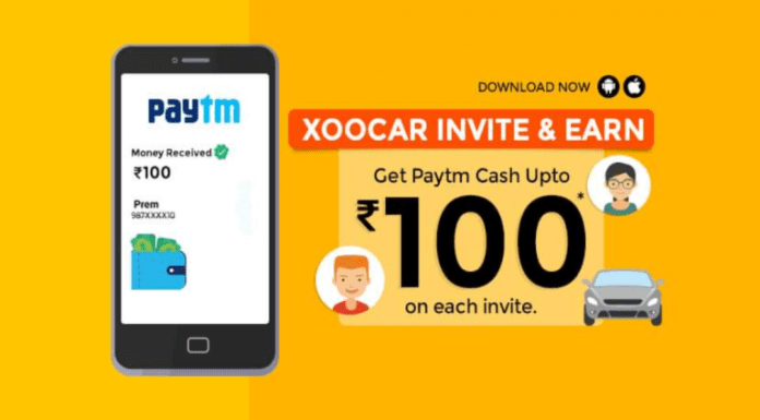(Paytm) Xoocar App – Get ₹200 bonus on Signup + upto ₹100 per refer