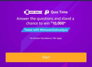 Amazon Ustraa Quiz Answers - Win Rs.10,000 Amazon pay balance