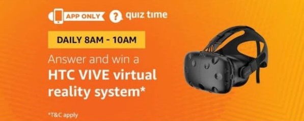 Amazon Htc vive Quiz Answers - Win Htc vive virtual Reality System