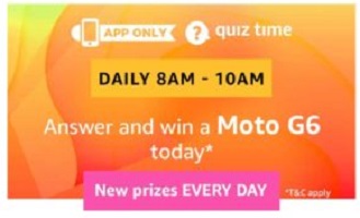 Amazon Moto G6 Quiz Answers - Win Free Moto G6 Smartphone