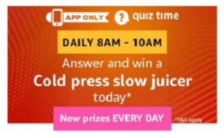 Amazon Usha Cold Press Slow Juicer Quiz Answers