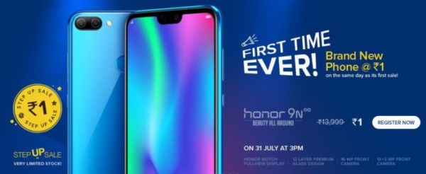 Honor 9N Flash Sale - How to Buy Honor 9N smartphone @ Just Rs.1