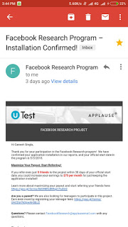 FB Research App – Earn 5$ Per Month Just By Placing App + 10$ Per Refer