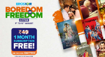 ErosNow Free Premium Subscription For 1 Month