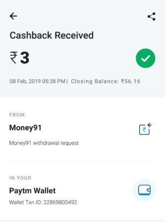 Money91 app proof