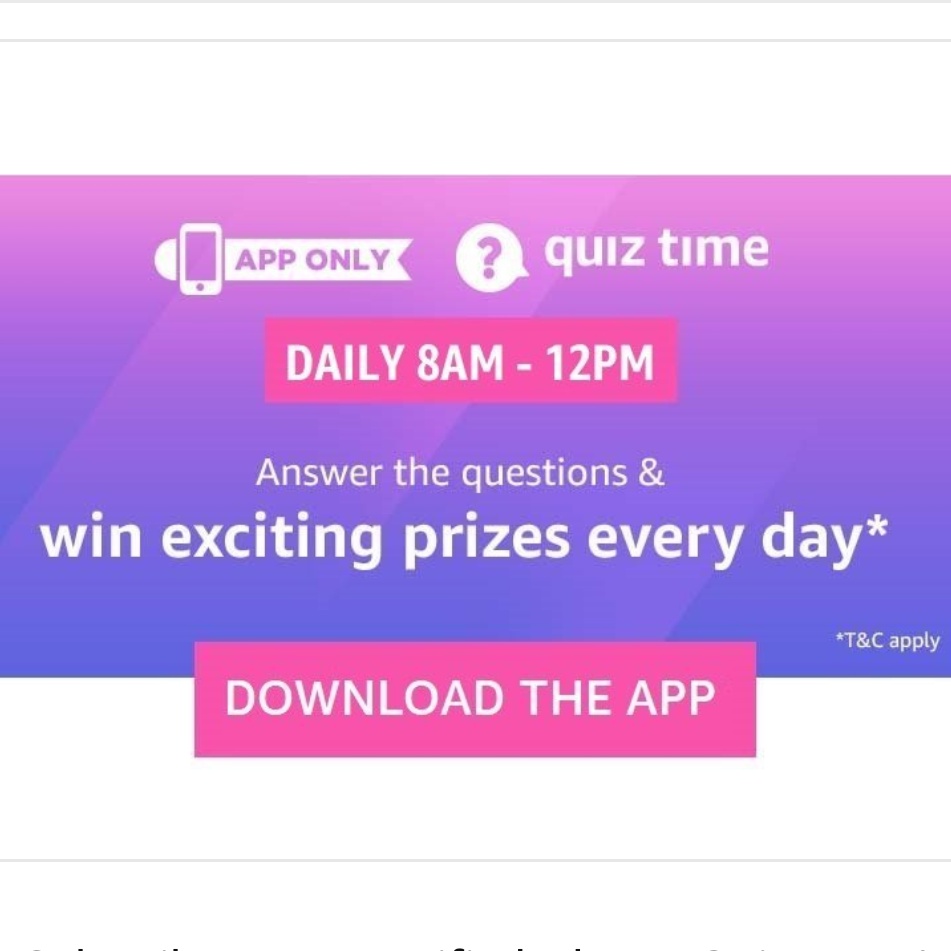 amazon quiz answers 10 july