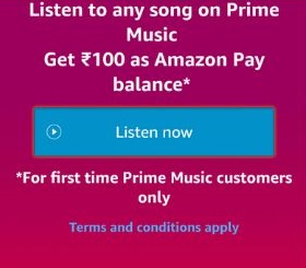 amazon Prime Music offer