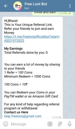 telegram paytm loot