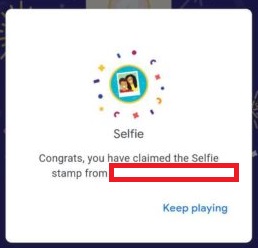 googlepay selfi stamp